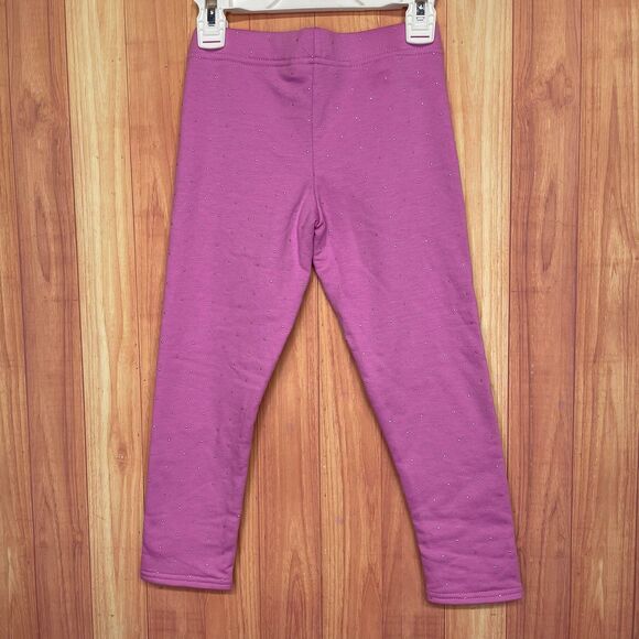 Cynthia Rowley Pink Dot Fleece Leggings Size 5/6 - Picture 2 of 4
